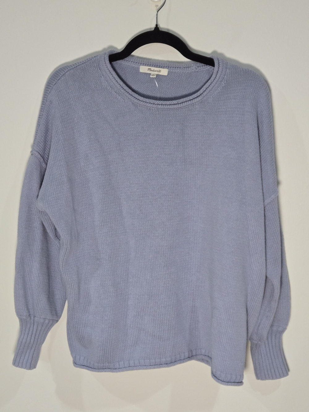 Madewell Sz Small Light Blue Cotton Crewneck Sweater